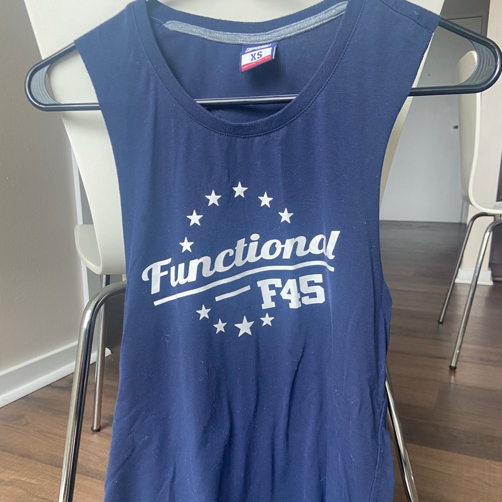 F45 Navy Blue Muscle Tank